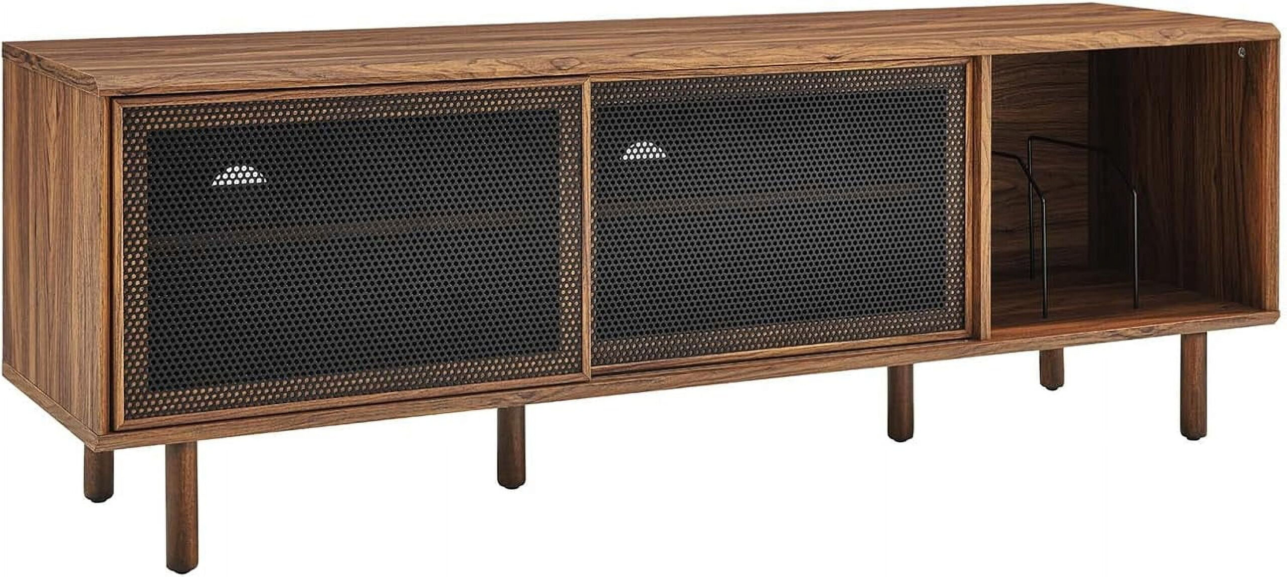 Chaokang Kurtis, Tv And Record Stand, Oak - Walmart.com inside The Perfect Fit The Kurtis 47" TV Stand Charcoal Explained