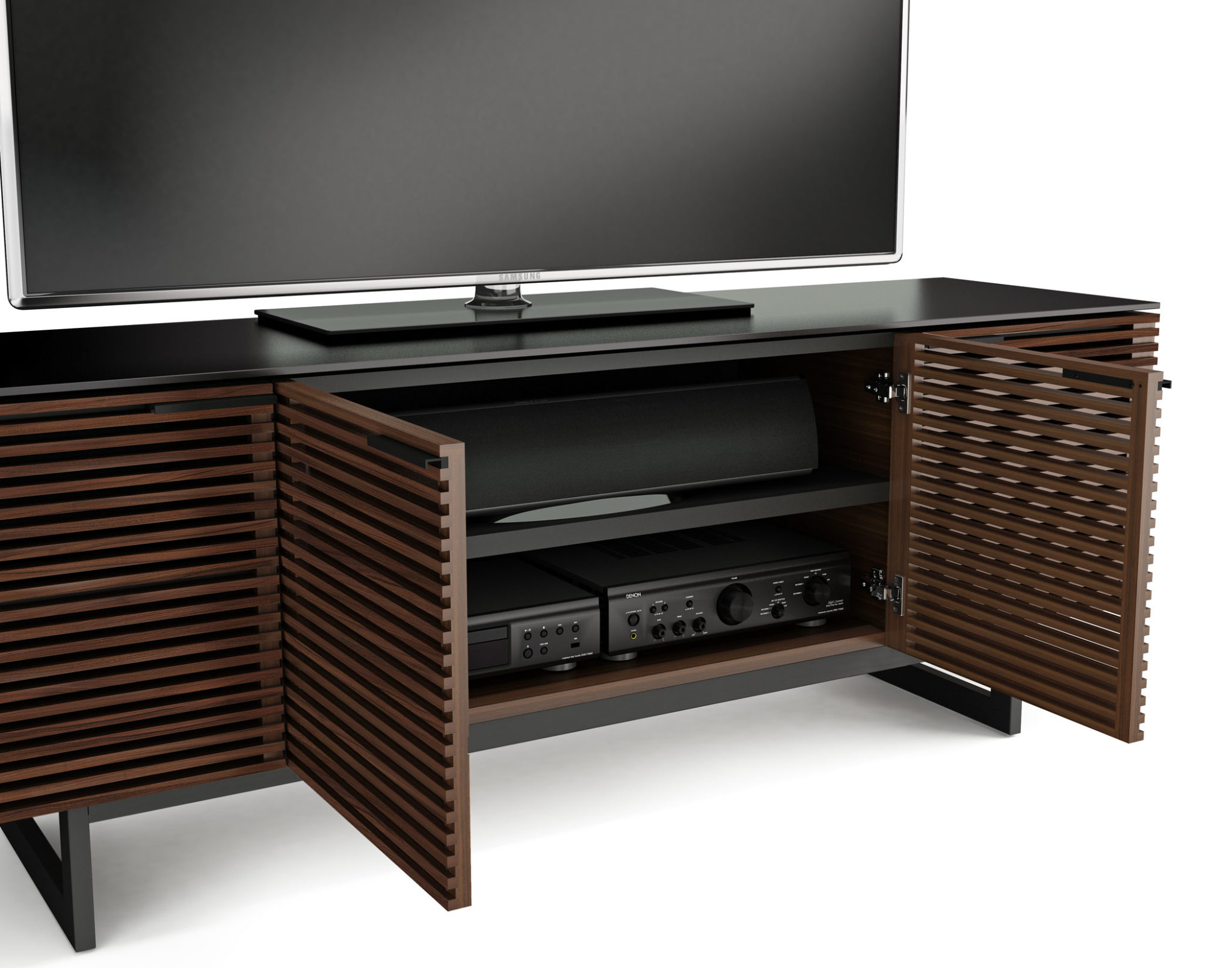 Corridor 8179 Modern Tv Stand &amp;Amp; Media Console | Bdi Furniture | West ... regarding Beyond the Screen Maximizing Storage with the Winfield Black Media Console