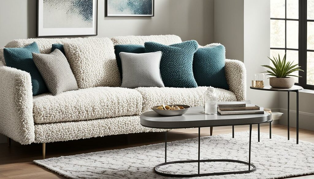 Discover Comfy Chic With A Boucle Sofa Today – Ballen Blogger pertaining to The Art of Integrating a Pink Boucle Sofa into Your Living Space Design