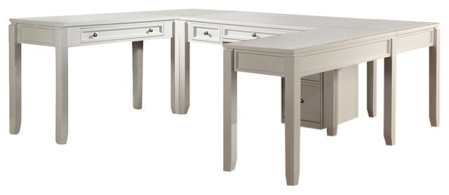 Emma Mason Signature Havant 6-Piece U-Shaped Modular Desk Office In ... with Crafting a Harmonious Living Room with Emma Mason Havant Pieces