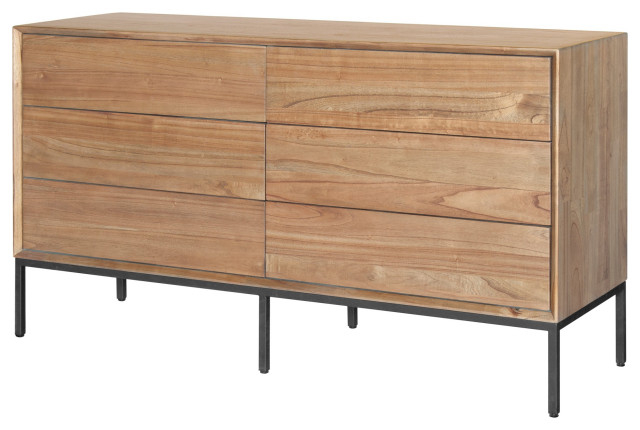 Hathaway 6-Drawer Dresser, Newton Brown - Industrial - Dressers - By ... in