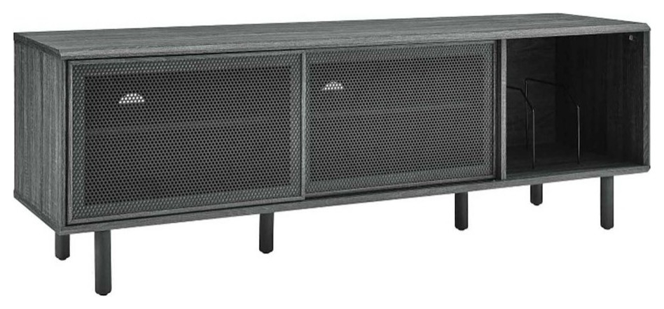Modway Kurtis Mdf Particleboard Tv And Record Stand For Tvs Up To 65 ... regarding The Perfect Fit The Kurtis 47" TV Stand Charcoal Explained