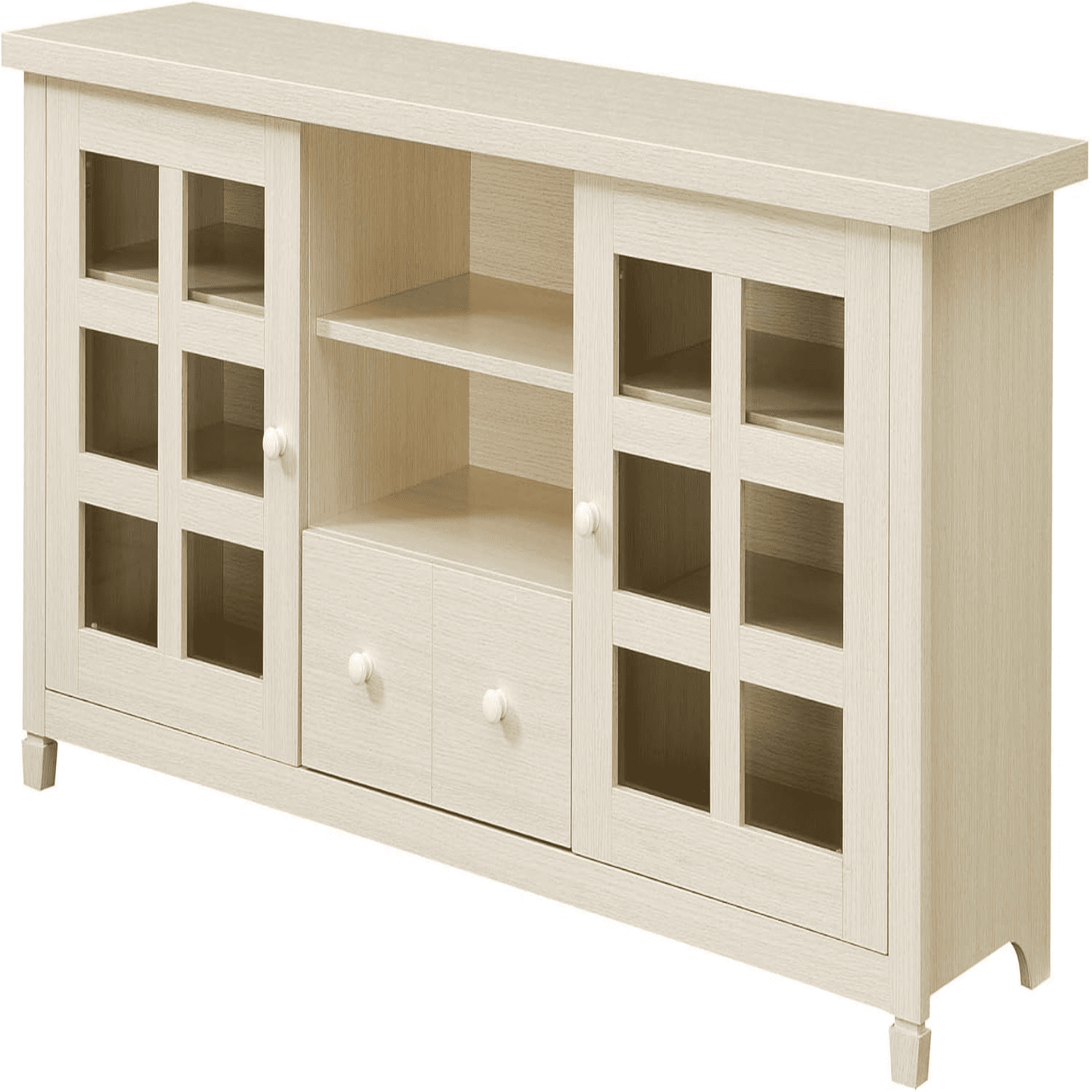 Newport Park Lane 1 Drawer Tv Stand With Storage Cabinets And Shelves ... throughout