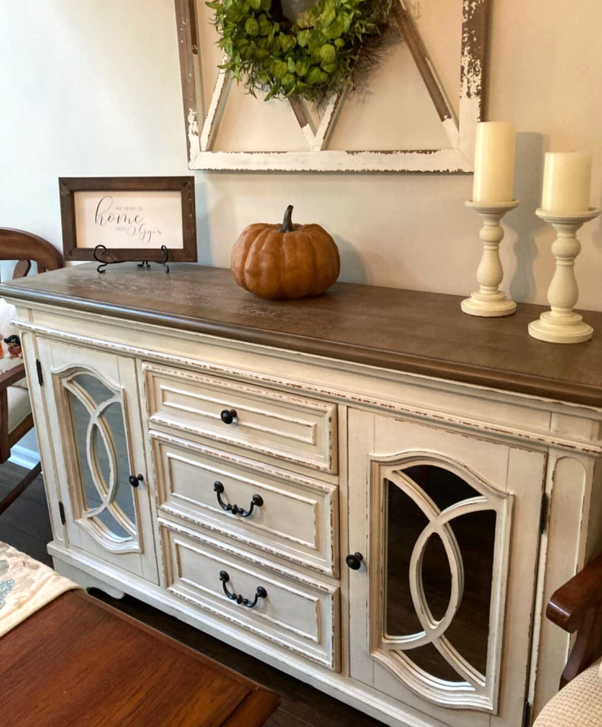 Signature Design By Ashley Realyn French Country Distressed Buffet ... in A Closer Look at the Ashley Realyn Chest's Rustic Appeal and Practicality