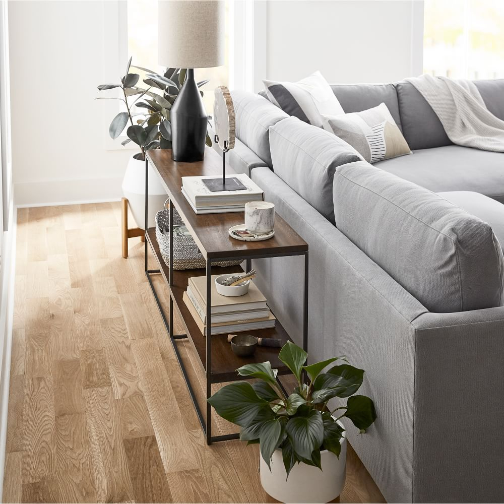 Streamline Media Console (60") | Sofa Table Decor, Living Room Decor ... regarding