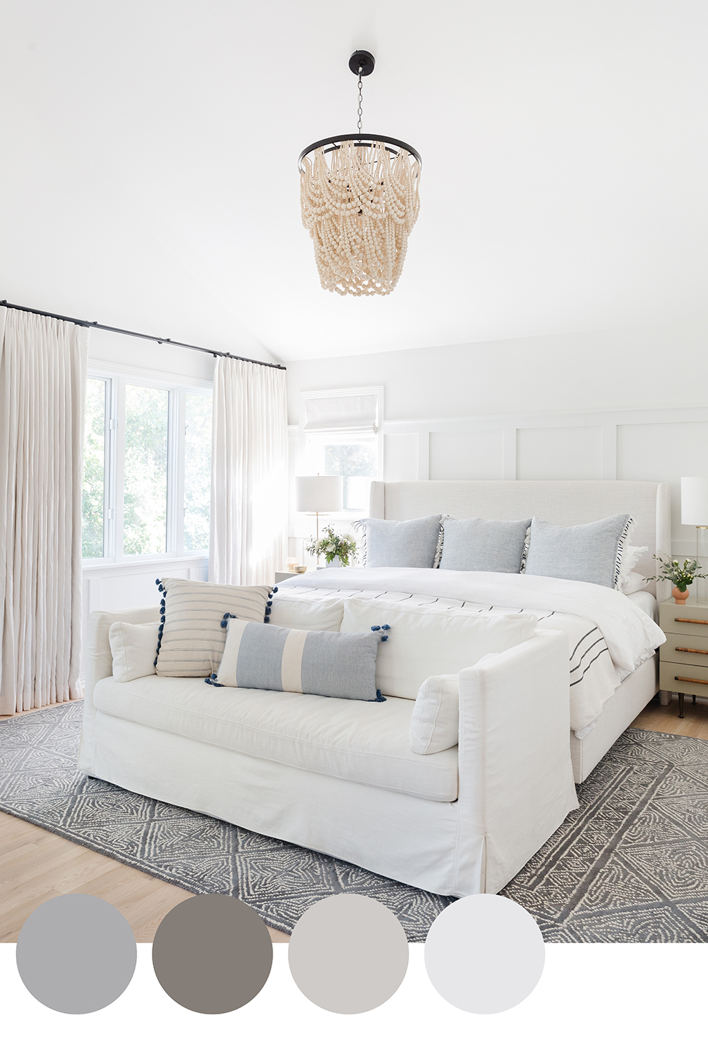 These 9 Bedroom Color Palettes Feel Calming &Amp; Chic | Havenly | Havenly ... pertaining to Designing a Serene Bedroom with the Blue Gray Dresser