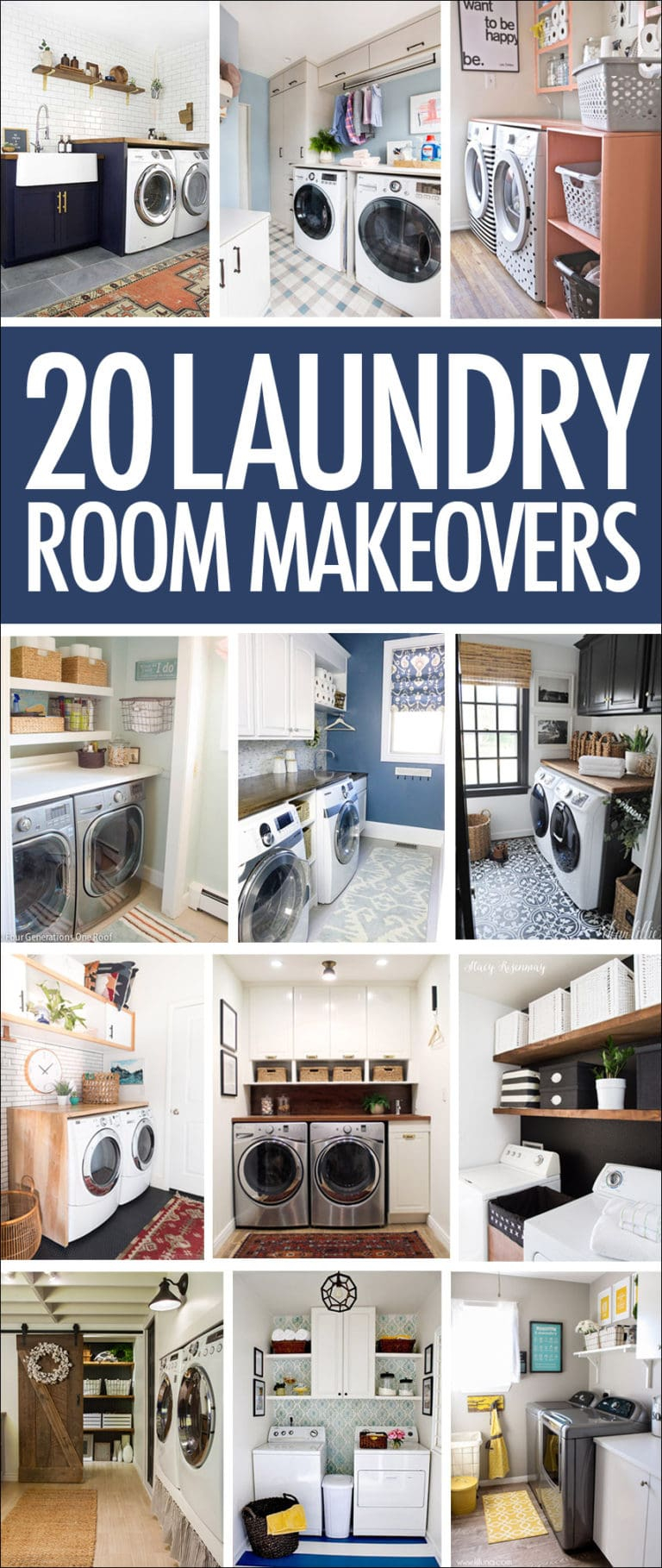 20 Laundry Room Makeovers - Organization And Home Decor in