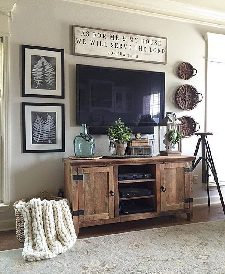 5 Beautiful Ways To Decorate Around A Tv | Bless This Nest | Home ... with How to Style Your Living Room Around the Weathered Oak and Black TV Stand