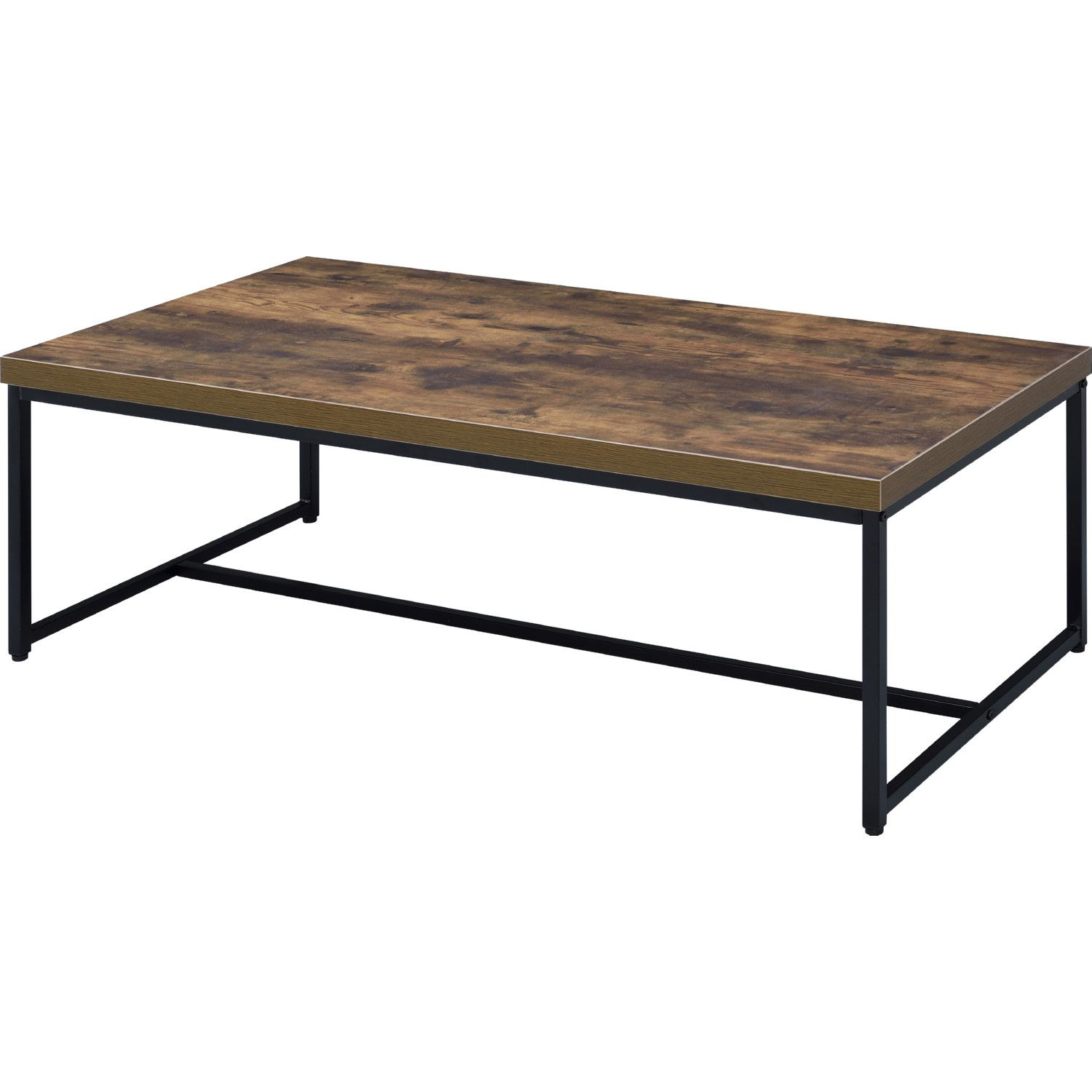 Acme Furniture 80615 Bob Coffee Table Weathered Oak Black Metal ... in