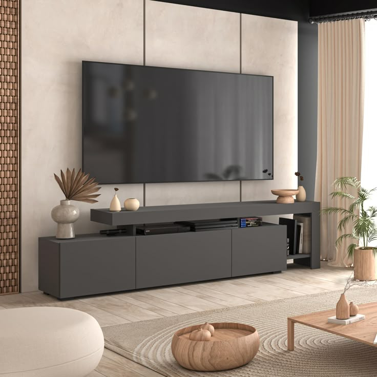 Elevate Your Living Room with the Practical Elegance of a Grey TV Stand