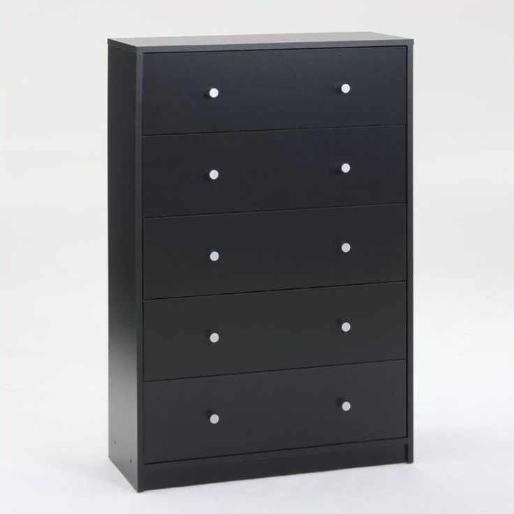 Atlin Designs Contemporary 5-Drawer Engineered Wood Chest In Black ... throughout Unpacking the Atlin Designs 5-Drawer Chest Understanding Engineered Wood Finishes