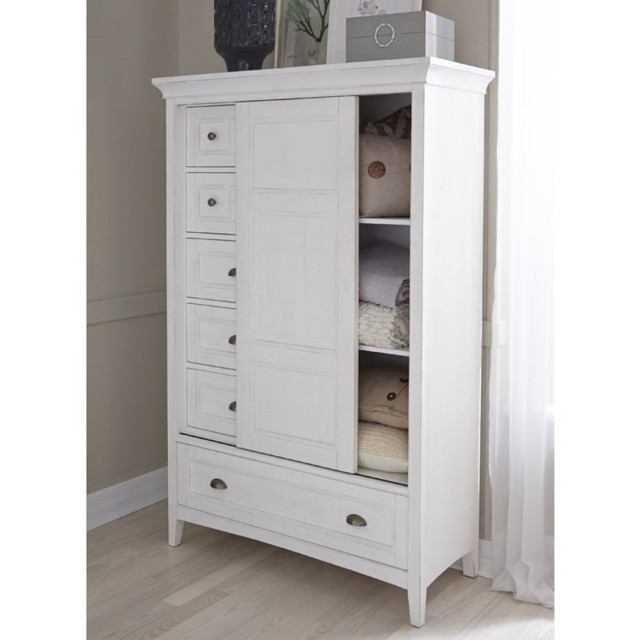 Bowery Hill Modern Wood Relaxed Traditional Soft White Sliding Door ... throughout Bringing Elegance Home Discovering the Bowery Hill Off White Chest