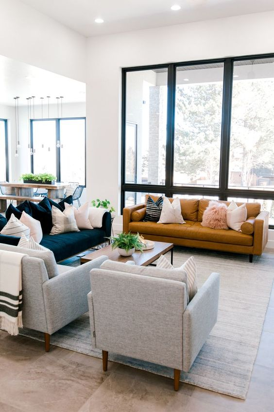 Designing A Living Room With Two Sofas: Layout Ideas | Spoak pertaining to