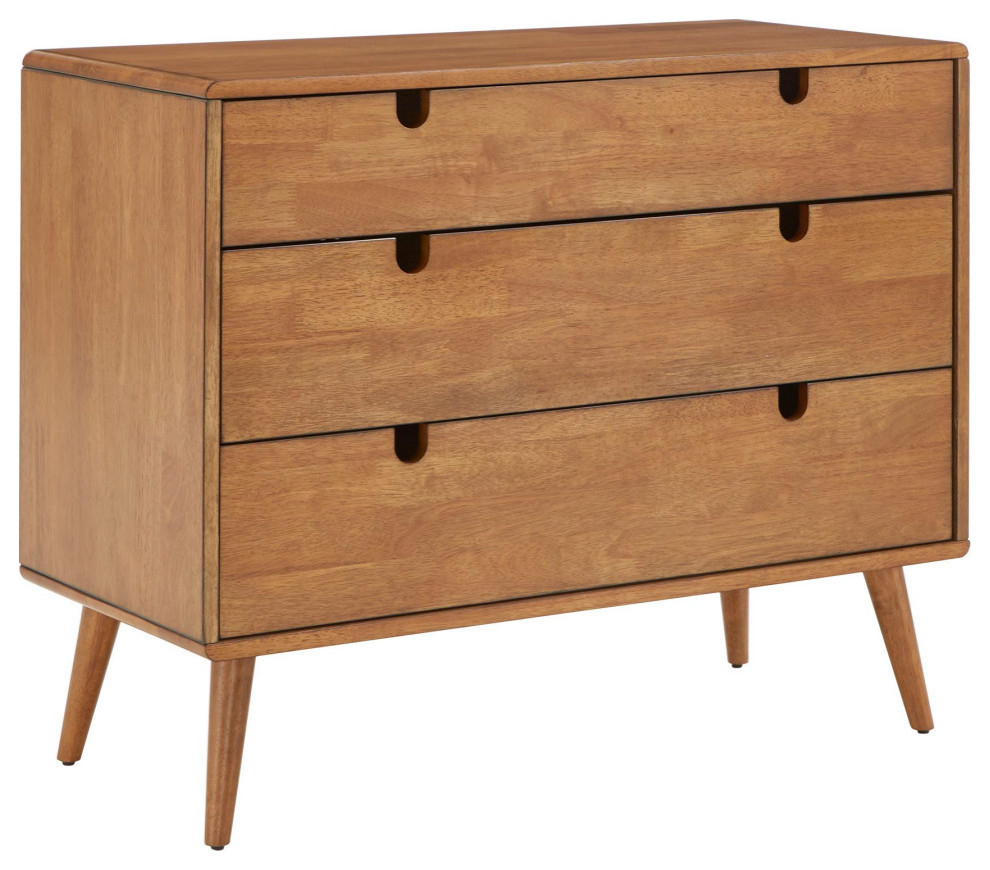 Dexter Oak Finish 3-Drawer Dresser - Midcentury - Dressers - By Inspire ... throughout Maximizing Your Space The Dexter Oak Finish 3-Drawer Dresser Revealed