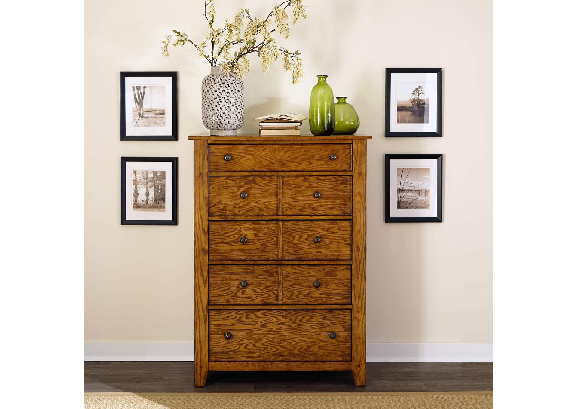 Grandpas Cabin 5 Drawer Chest for