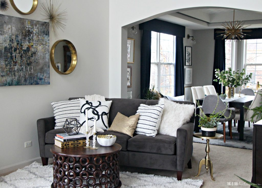 How To Style A Sofa 2 Different Ways | This Is Our Bliss in How to Master the Art of Patterned Sofa Styling