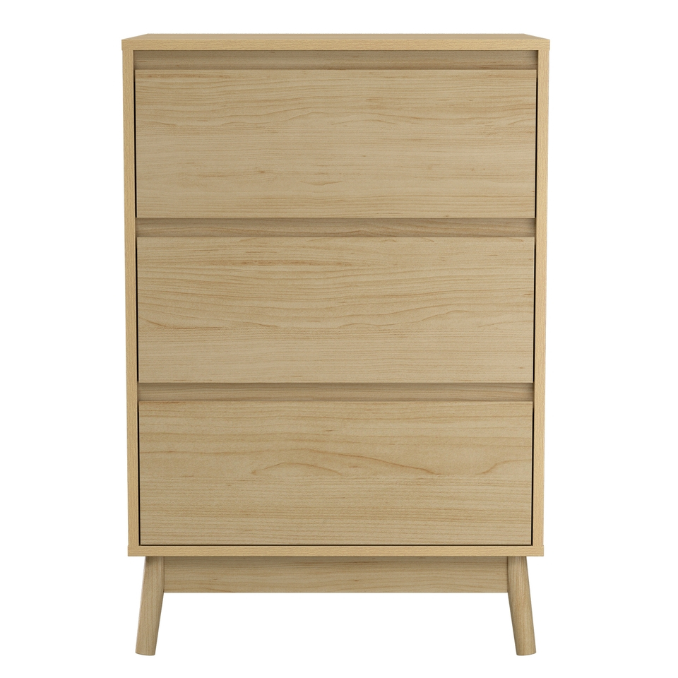 Mason 3 Drawer Chest Of Drawers | Homebase throughout Maximizing Your Space The Dexter Oak Finish 3-Drawer Dresser Revealed
