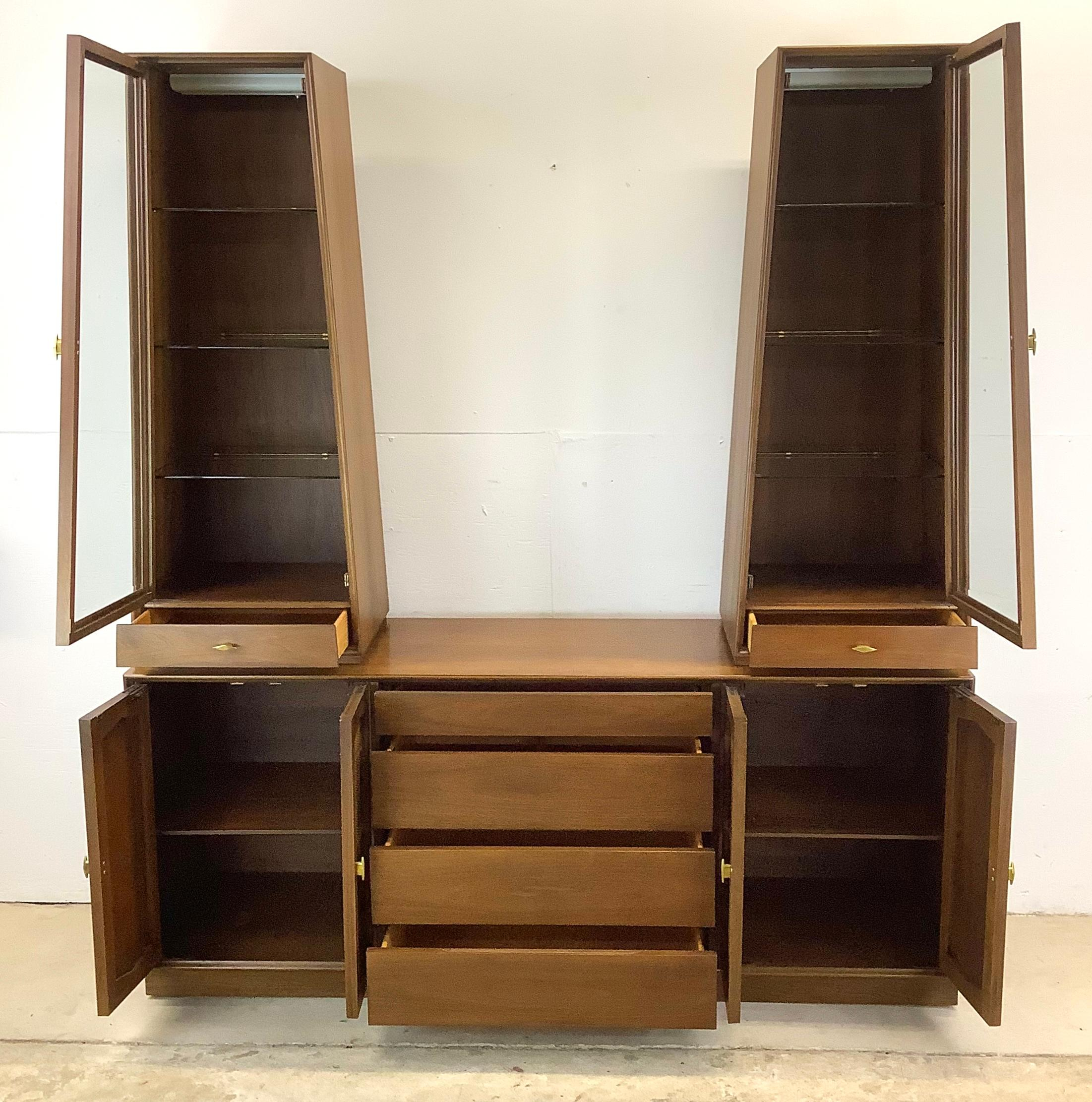 Mid-Century Sideboard With Display Toppers By R-Way At 1Stdibs pertaining to