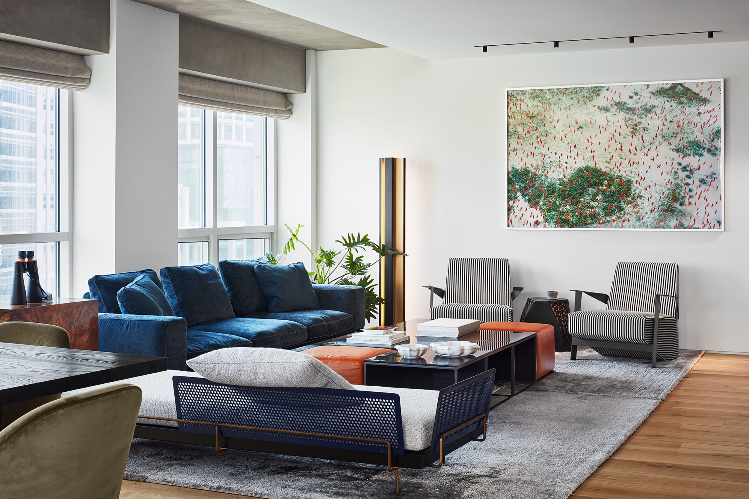 Navy Blue Armchair regarding