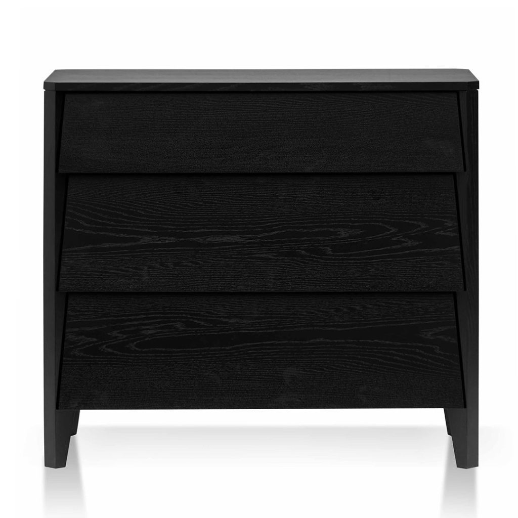 Oslo 3 Drawers Dresser Unit - Black Oak - Oak &Amp; Teak in