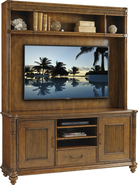 Pelican Cay Entertainment Deck - Tropical - Entertainment Centers And ... inside Connecting with Nature on Pelican Cay Entertainment Deck