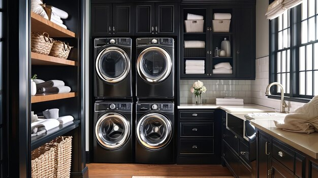 Premium Photo | Smart Laundry Room Design for