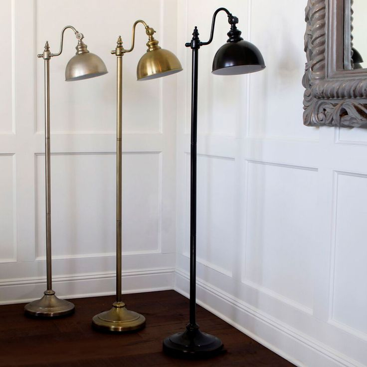 Simple Chloe Pharmacy-Style Floor Lamp, Silver | Pharmacy Floor Lamp ... pertaining to