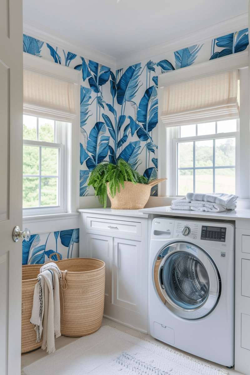 Transform Your Space: 25 Stunning Laundry Room Wallpaper Ideas - Unique ... inside
