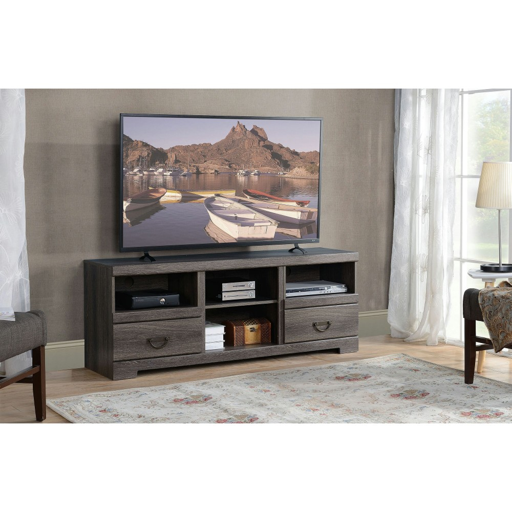 Weathered Oak Tv Stand regarding How to Style Your Living Room Around the Weathered Oak and Black TV Stand