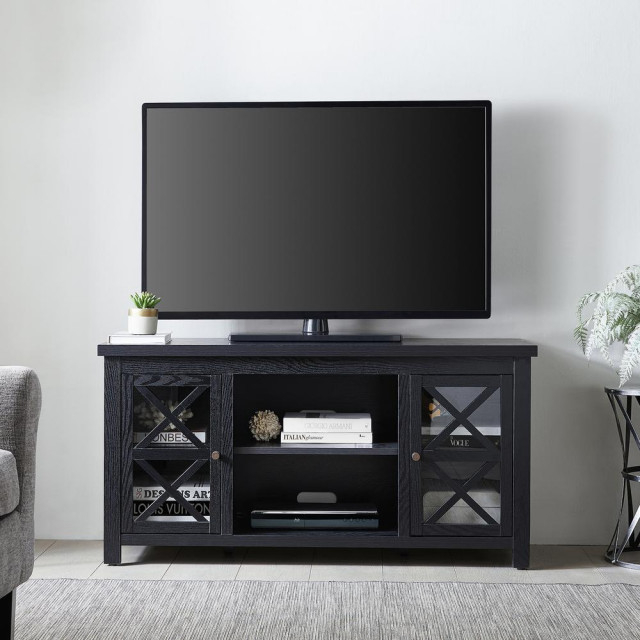 Colton Rectangular Tv Stand For Tv's Up To 55 In Black - Contemporary ... inside Choosing the Right TV Stand The Colton Rectangular in Black Explained