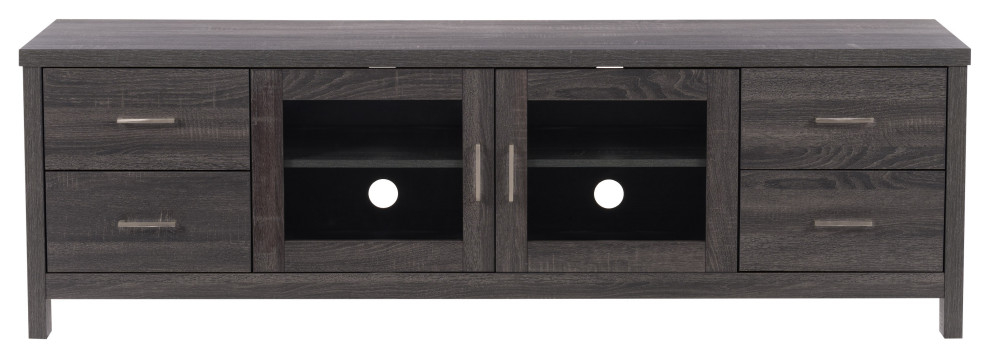 Corliving Hollywood Tv Cabinet With Doors, For Tvs Up To 85 ... within