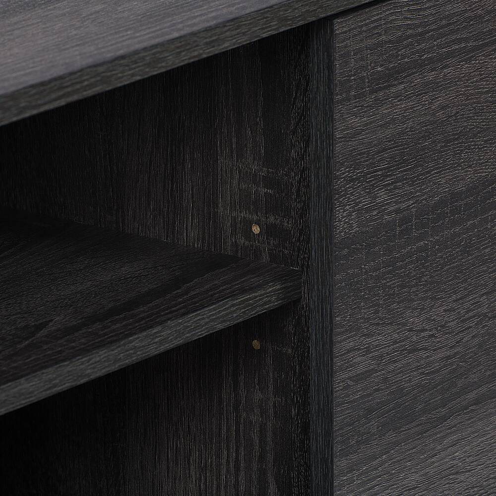 Corliving Hollywood Wood Grain Tv Stand With Doors For Most Tvs Up To ... within