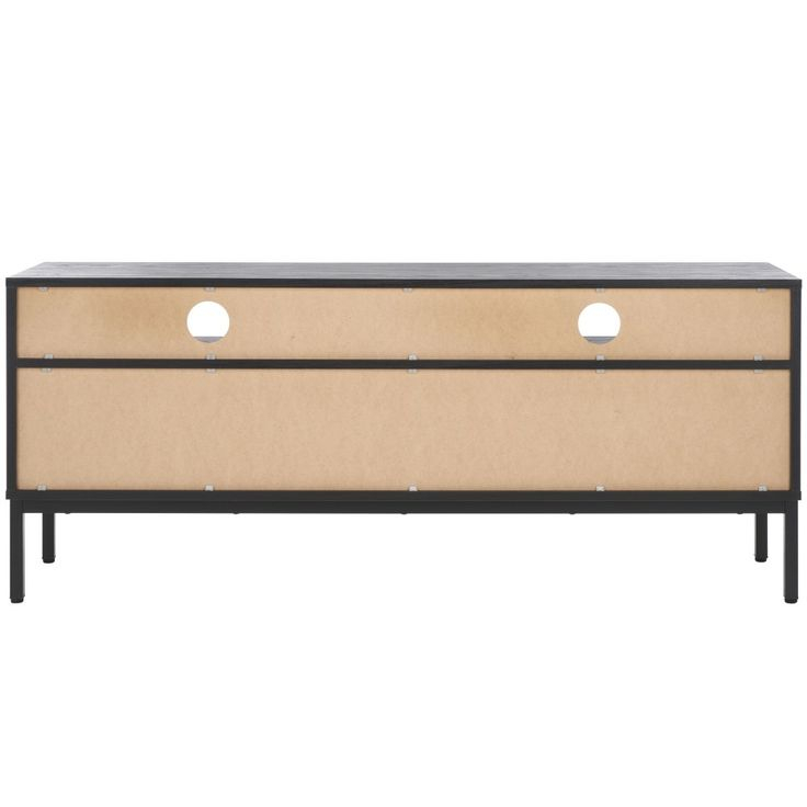 Lylia 2 Drawer 2 Shelf Media Stand - Black/Black - Safavieh | Media ... intended for
