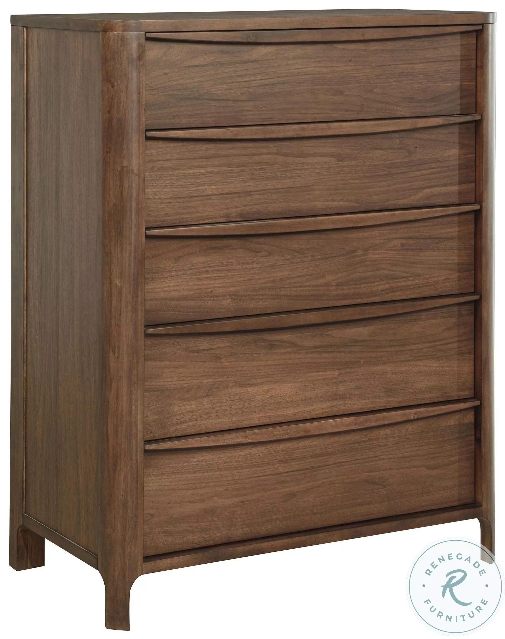 Maderia Walnut 5 Drawer Chest From Home Gallery Stores | Home Gallery ... within