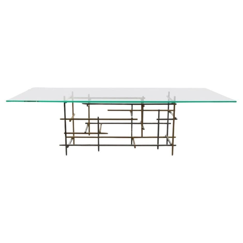Mikado, Coffee Table In Hand Polished Stainless Steel, Brushed Brass ... inside The Art of Styling with Brushed Stainless Steel Accents in Furniture