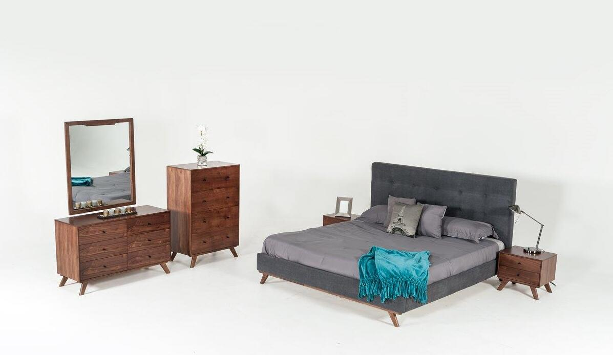 Modrest Addison Mid-Century Modern Walnut Chest By Vig Furniture ... pertaining to