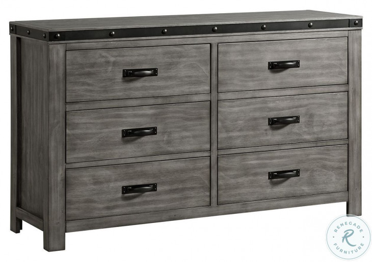 Montauk Wade Gray 6 Drawer Youth Dresser From Picket House Furnishings ... regarding Tips for Assembling and Organizing Your Picket House Furnishings Montauk Dresser