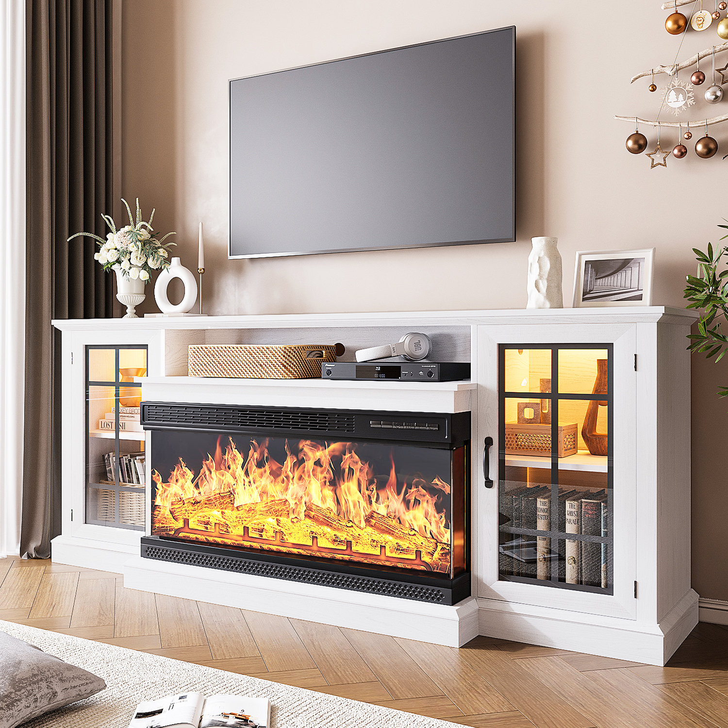 Red Barrel Studio® 70" Farmhouse Tv Stand For Tvs Up To 80" With ... with regard to Is the Murray 70" TV Stand the Right Choice for Your Space?