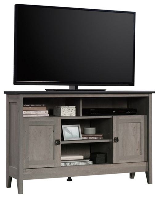 Sauder August Hill Engineered Wood Corner Entertainment Stand In Mystic ... with regard to