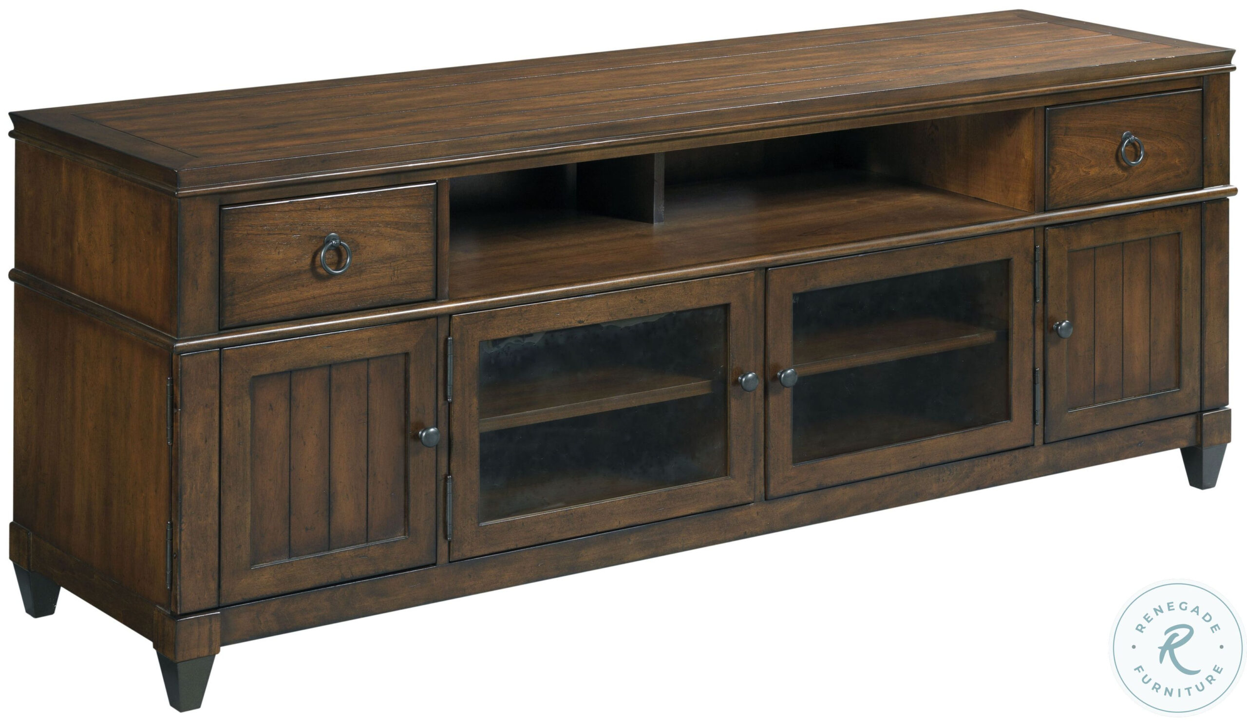 Sunset Valley Rich Mahogany Entertainment Console From Hammary (197-585 ... within