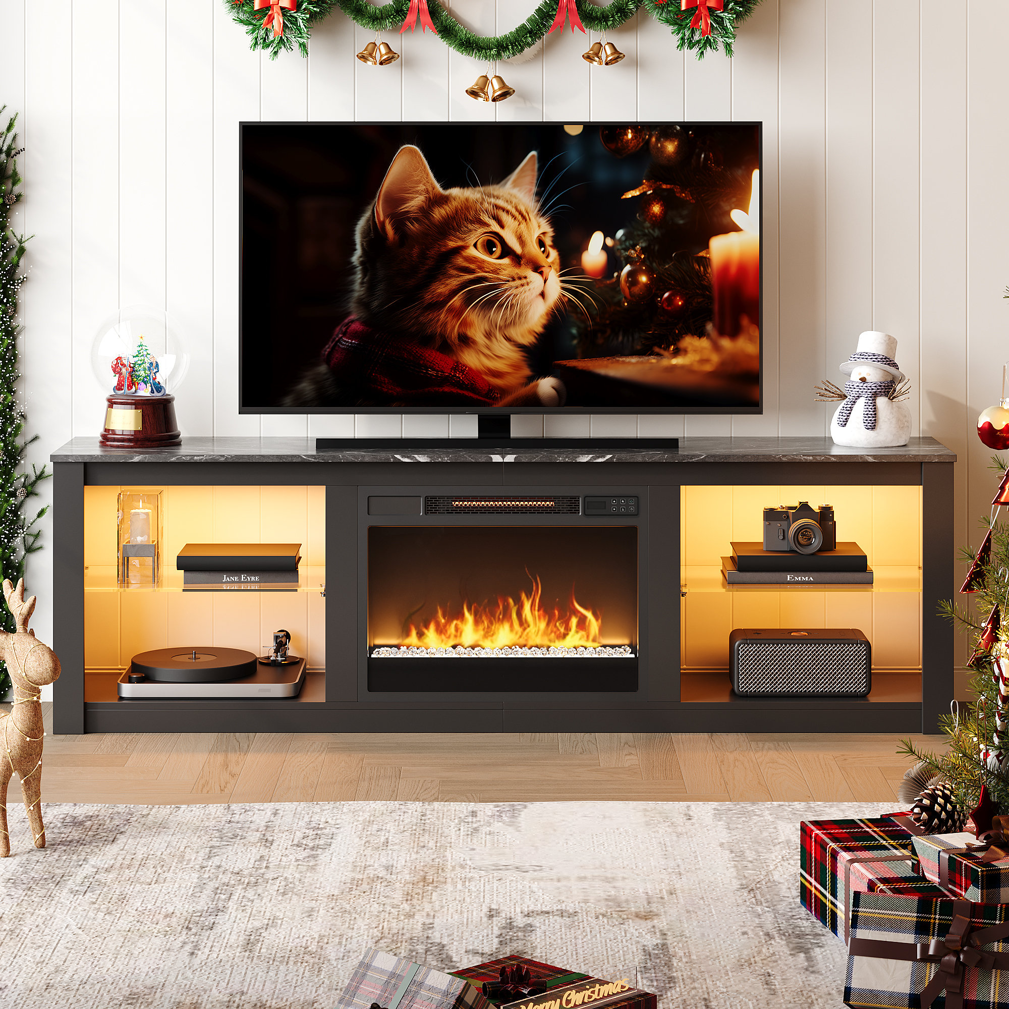 Trent Austin Design® Ornelas 70" Tv Stand For Tvs Up To 75-Inch Tv With ... throughout