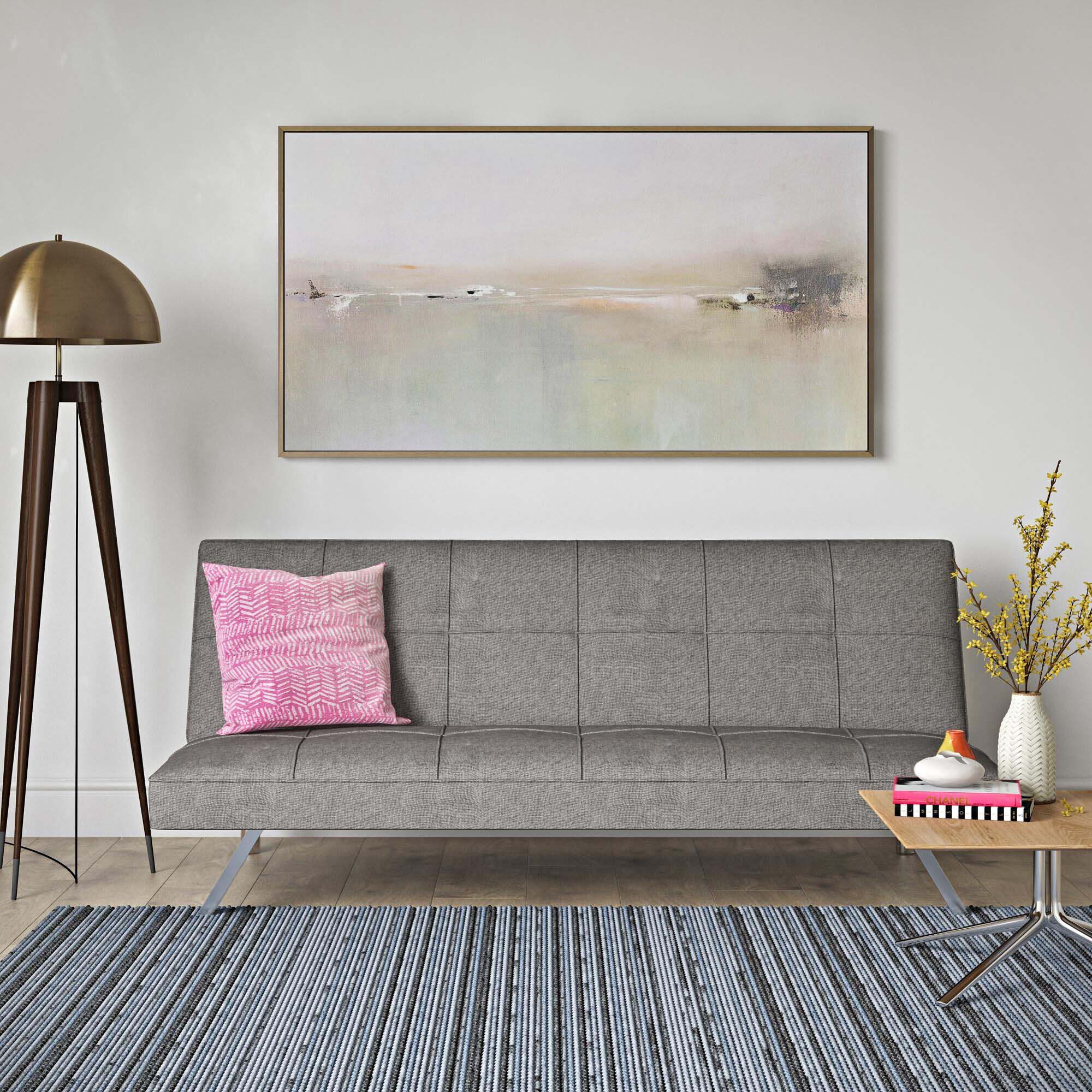 Wrought Studio™ Versatile Metal Frame Sofa Bed With Stainless Legs For ... inside