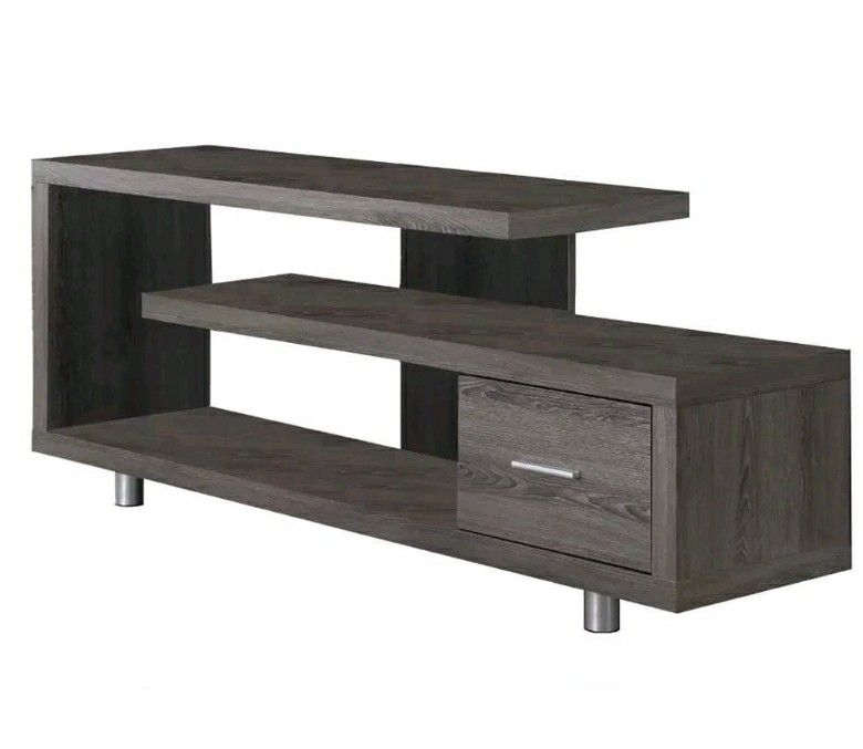 2023 Popular Techni Mobili 53" Driftwood Tv Stands In Grey with regard to Techni Mobili Gray Driftwood Tv Stand
