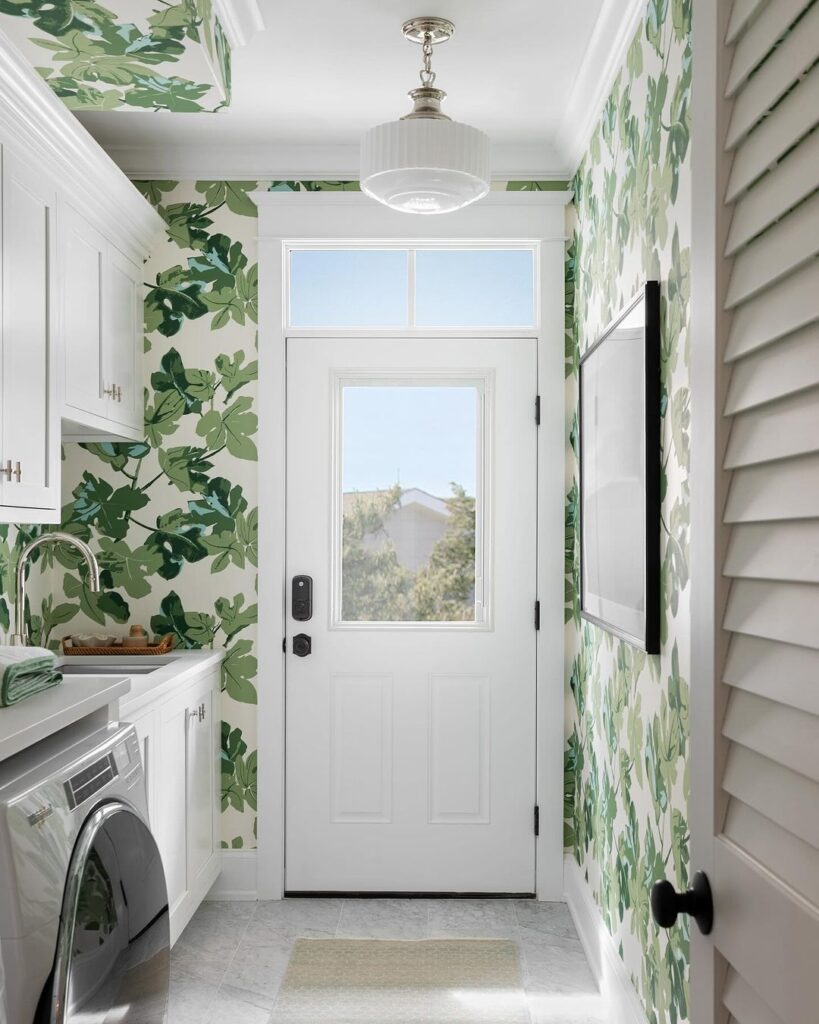 30 Beautiful Laundry Room Wallpaper Ideas You Will Love regarding Transforming Your Laundry Room with Bold Wallpaper