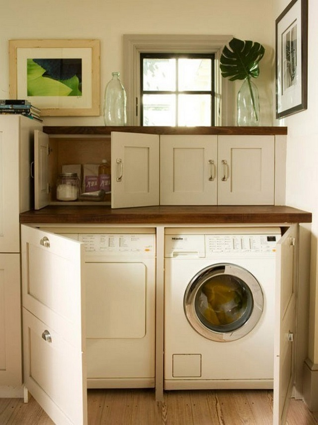40 Super Clever Laundry Room Storage Ideas | Home Design, Garden ... for Maximizing Bathroom Space With a Hidden Laundry Room Design