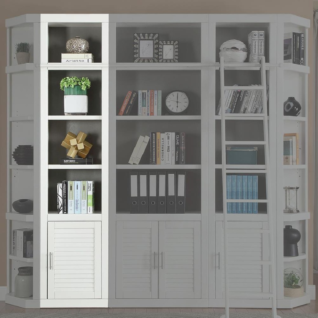 6 Piece Large Entertainment Wall Catalina Cottage White Finish By ... for Parker House Catalina 6 Piece Large Entertainment Wall