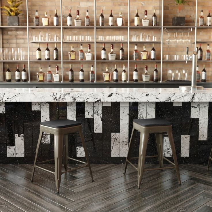 All-Weather Backless Commercial Bar Stool With Poly Resin Seat - Bed ... intended for Backless Industrial Bar Stool With Geometric Metal Base And Gold Seat