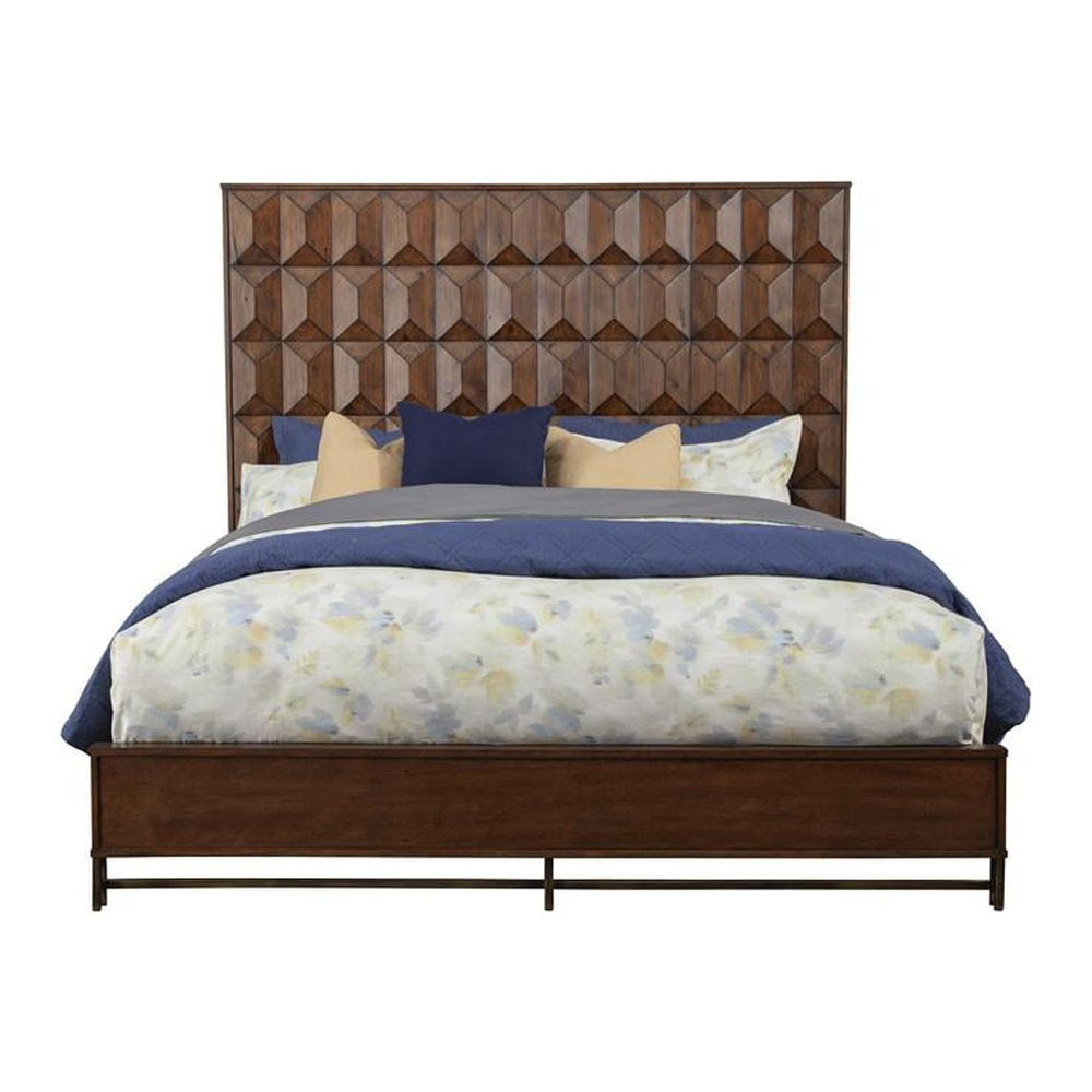 Alpine Origins Trig King Size Bed With Solid Wooden Headboard & Bronze ... with regard to How vintage storage pieces define home aesthetics