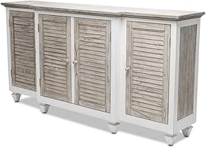 Amazon.com: Islamorada 4-Door Credenza Tv Stand Entertainment Unit ... inside Styling Your Hallway Discover the Charm of a Venice Dresser