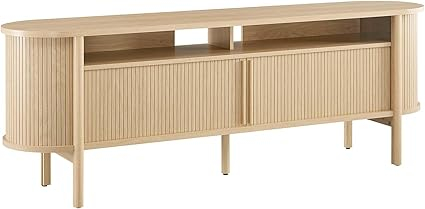 Amazon.com: Modway Eei-6310-Oak Cadence 71" Tv Stand, Oak : Home & Kitchen pertaining to Cadence 71" Curved Tv Stand, Oak